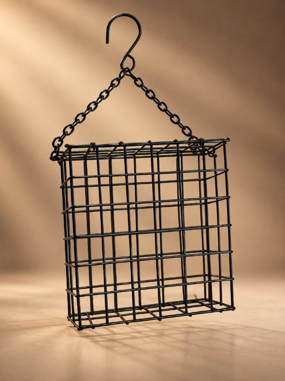 New Hanging Bird Feeder – Black Metal